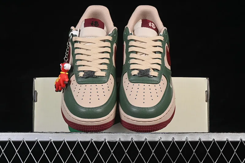 All categories Nk Air Force 1 Air Force series Nk Air Force 1 Low Air Force low top Nike Air Force 1'07 Low Year of the Horse limited edition Emerald green apricot red Air Force 1 low top casual sneakers NH0601-518